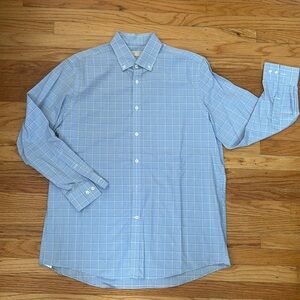 Michael Michael Kors Men's Yellow and Blue Plaid Shirt